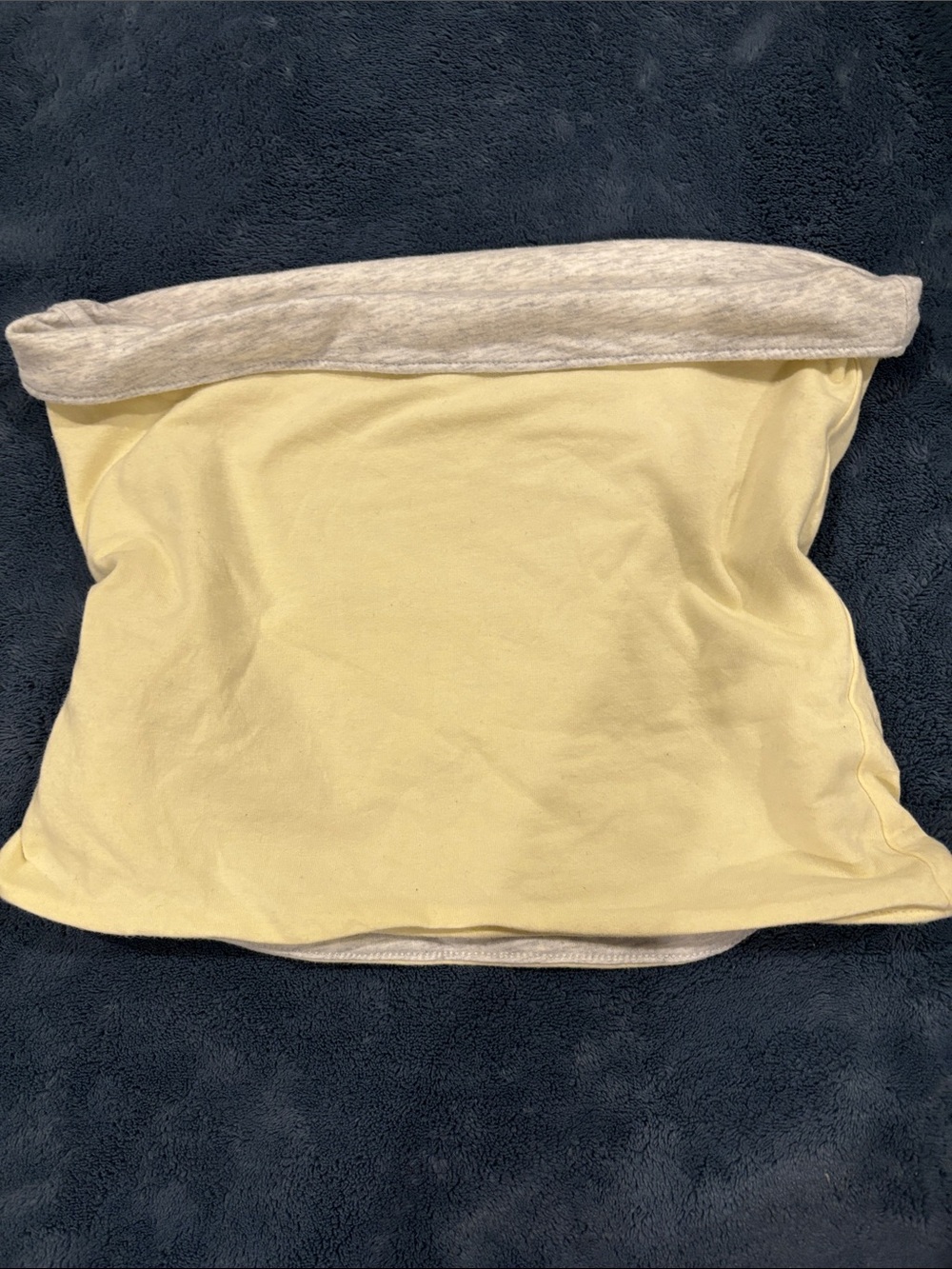 Yellow Tube Top with Cream Trim